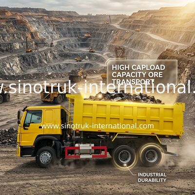 SINOTRUK HOWO Damperli Damperli Kamyon LHD 6×4 400HP 20CBM