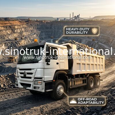 SINOTRUK HOWO Damperli Damperli Kamyon LHD 6×4 371HP 20CBM