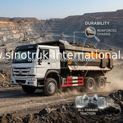 SINOTRUK HOWO Ağır Hizmet Maden Damperli Kamyon LHD 6x4