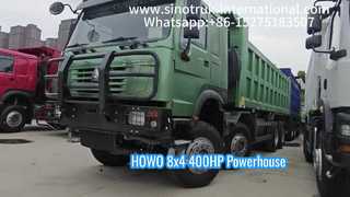 Ağır Hizmet Projeleri için Sinotruk HOWO 8x4 400HP Kamyon