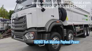 HOWO 8X4 380HP NX Damperli Damperli Kamyon RHD