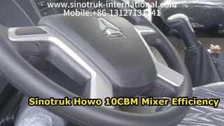 Sinotruk Howo 10CBM Beton Mikser Kamyonu Yüksek Performans